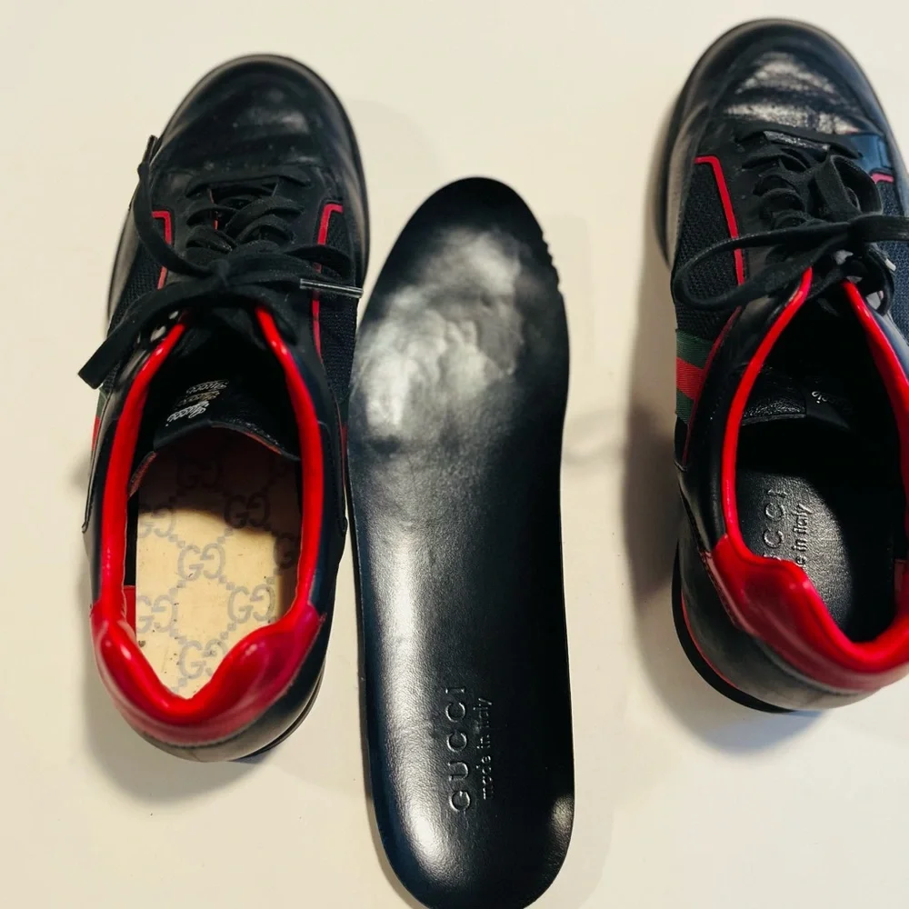 Gucci Vintage Tennis 83 Web Low Top Men’s Sneakers Size 7 - Picture 7 of 8